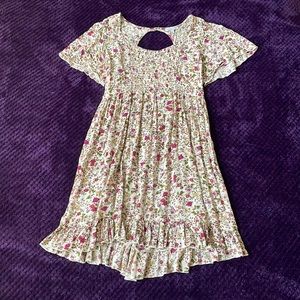 Floral babydoll mini dress